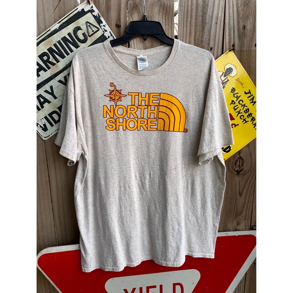 Grey vintage 90s The North Shore surfing graphic tee Size XL